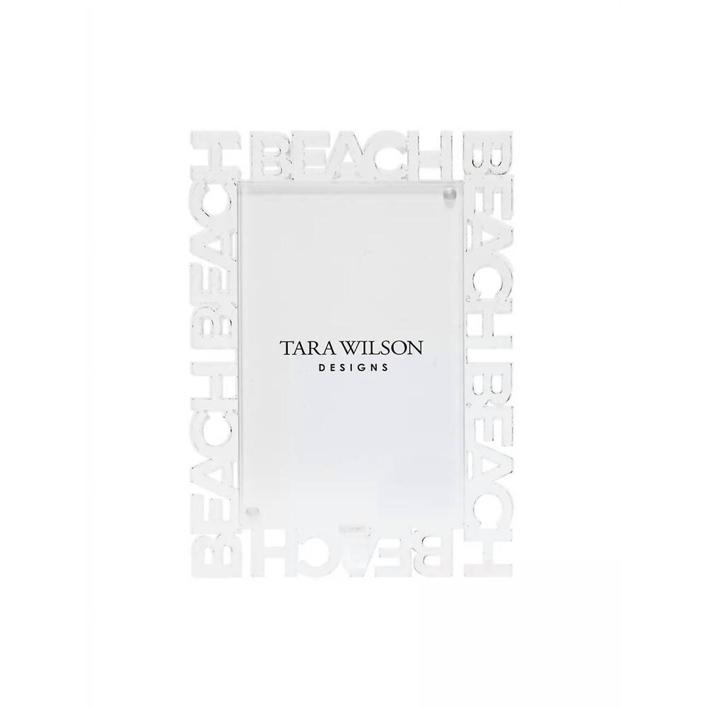 NEW TARA WILSON DESIGNS beach word frame in clear